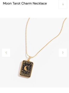 Alex and Ani Gold and Black Moon Tarot Card Pendant Necklace - Adjustable length